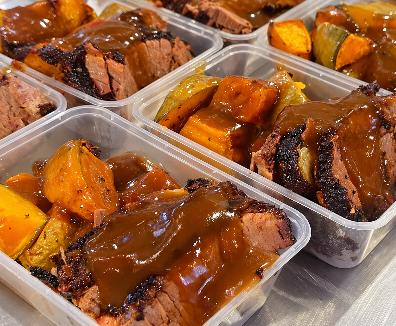 Southwest Barbecue takeaway food in containers